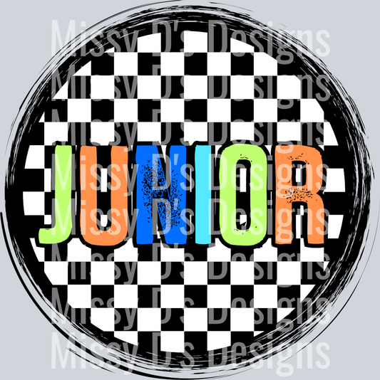 CheckeredCircleOrangeJunior