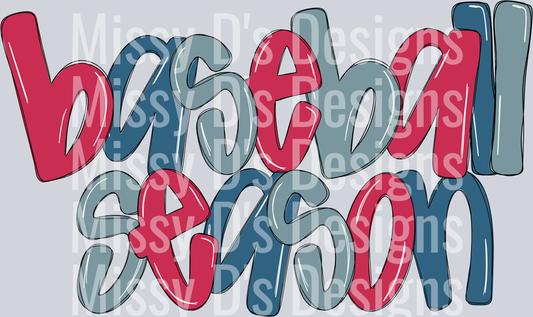 RED BLUE BASEBALL SEASON