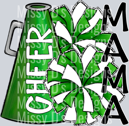 megaphone cheer mama green