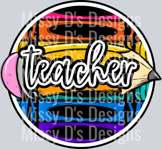 crayon pencil teacher black