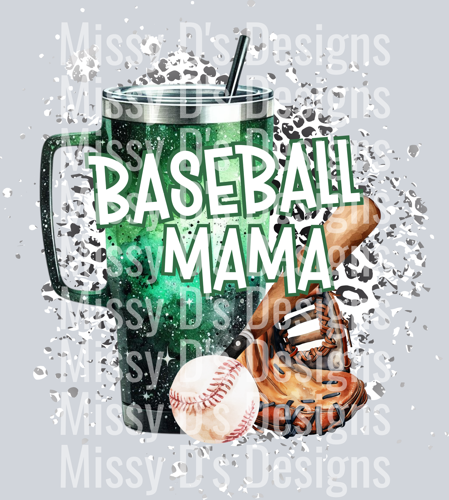 Green Baseball Mama