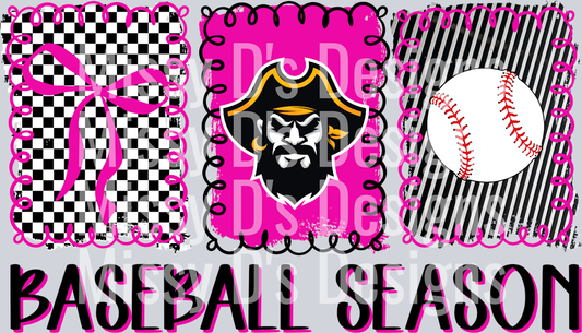 Baseball Season Crandall Pirates Pink