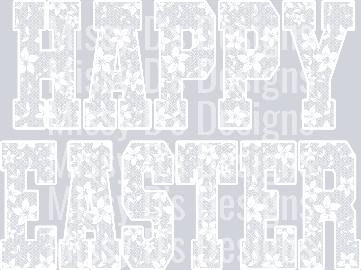 lace happy easter words