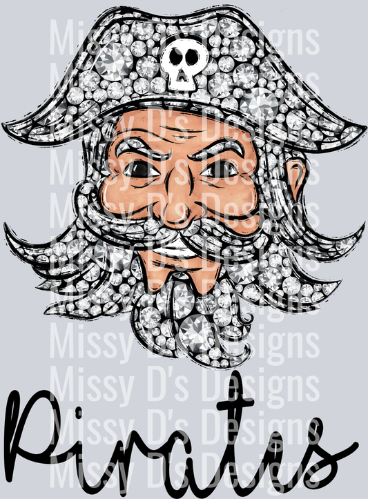 silver rhinestone pirates