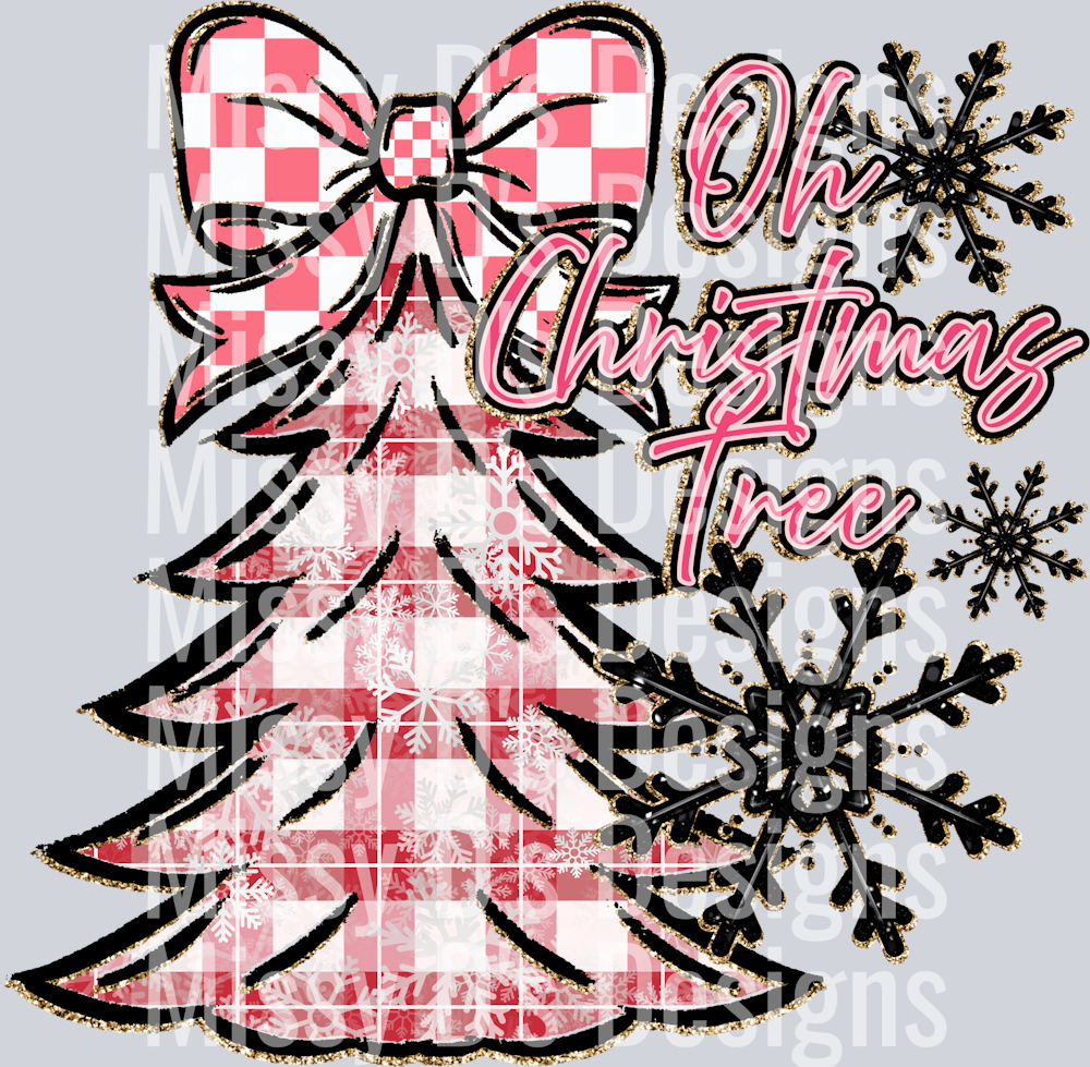 OhChristmasTreeBowPink
