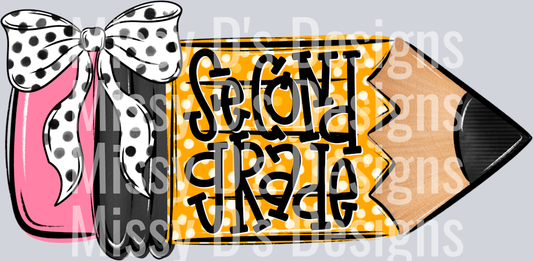 SchoolPencilDoodleGirlSecondGrade