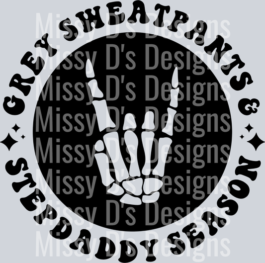 Grey Sweatpants And Stepdaddy Season Pocket Design