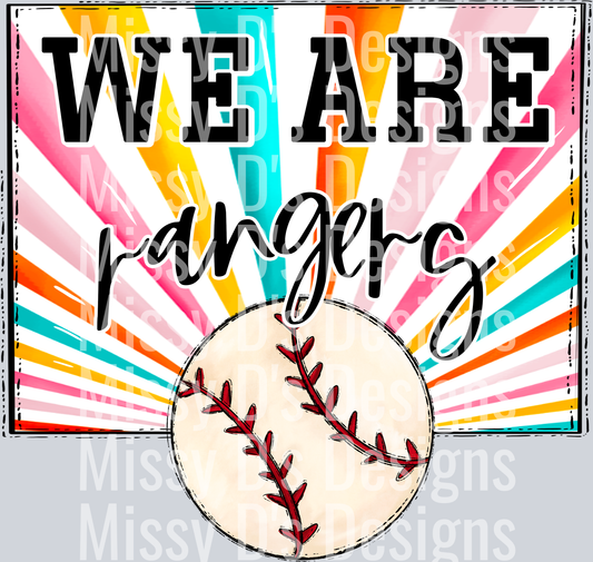 sunburst WE ARE CUSTOM rangers baseball