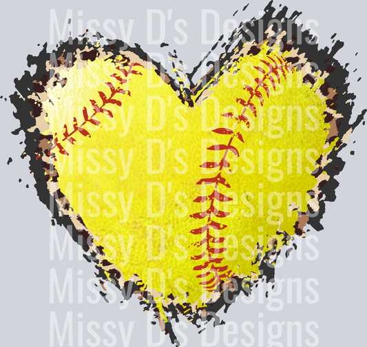 Leopard Heart Softball