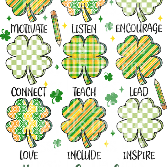 st patricks day teacher life clover