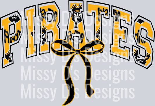 pirate bow black outline bow