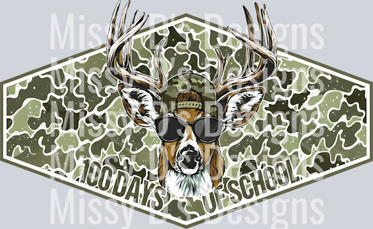 100 days of school camo deer