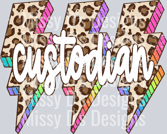 Leopard Lightning Bolt Custodian