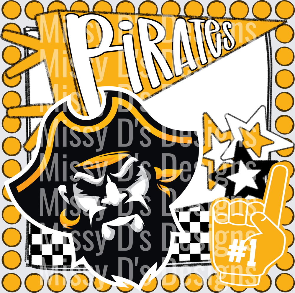 crandall pirates dots pennant