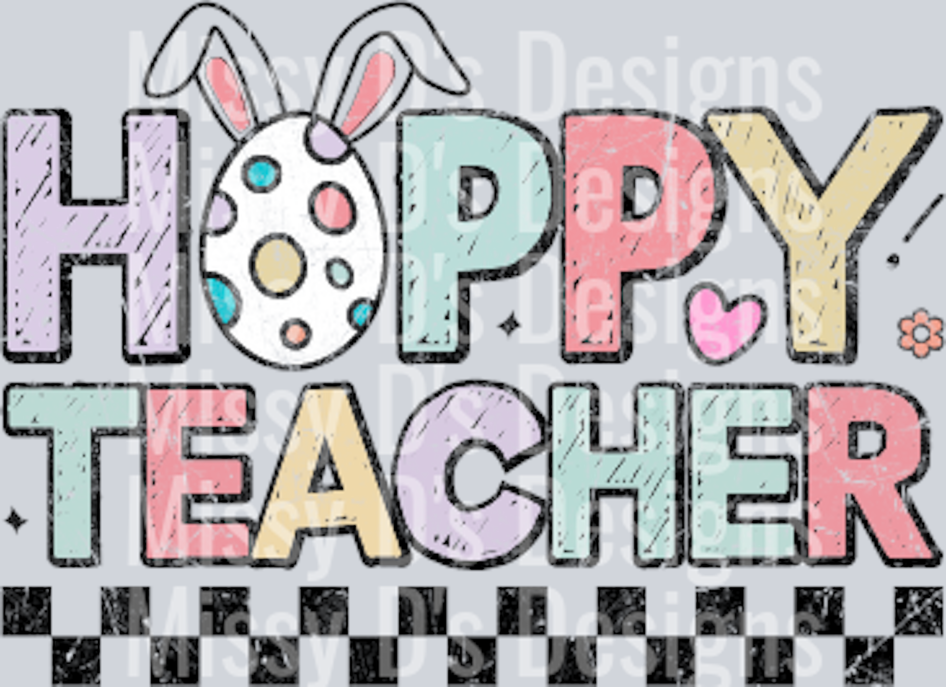 Hoppy, Easter Teacher PNG Sublimation