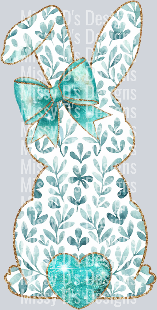 Easter Bunny Bow Teal