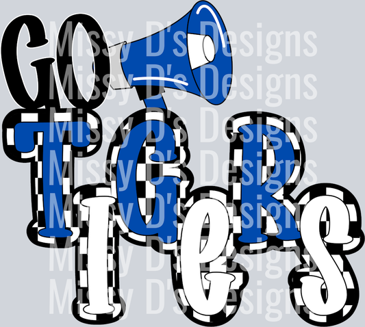 go tigers blue white black