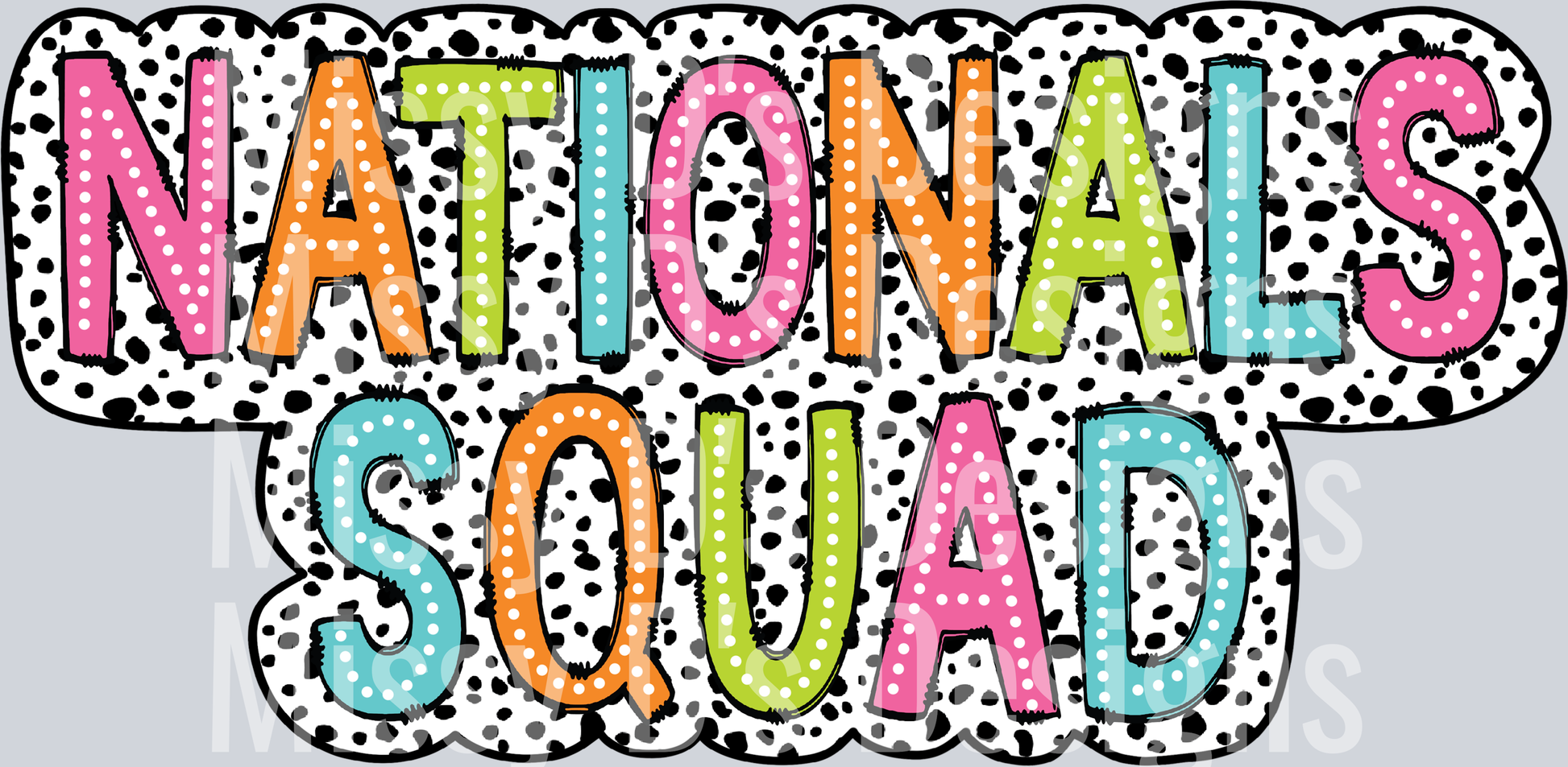 Nationals Squad Dalmatian Dots PNG