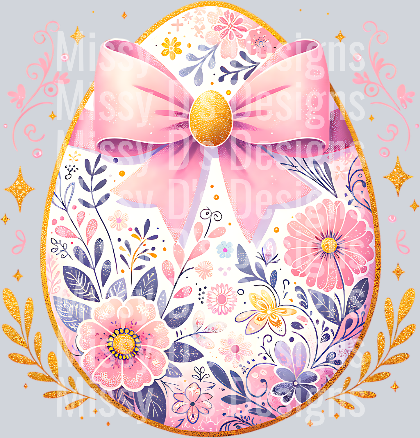 easter floral egg coquette