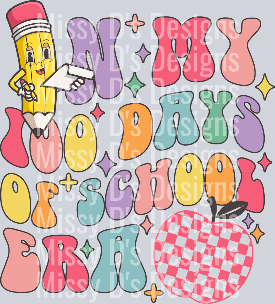 100 days of school checkered apple (1)