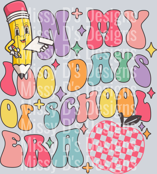 100 days of school checkered apple (1)