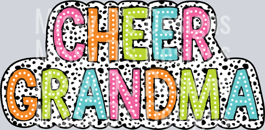 Cheer Grandma Dalmatian Dots PNG