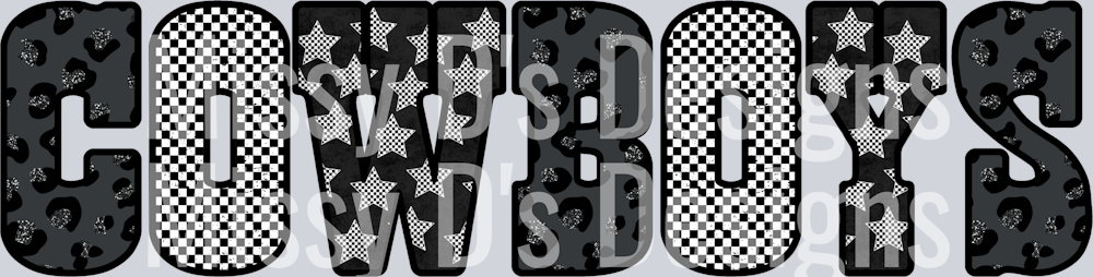 cowboys Leopard Checkered Stars