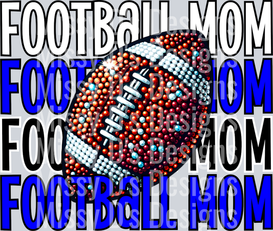 Football mom blue - Copy