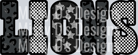 _lions Leopard Checkered Stars