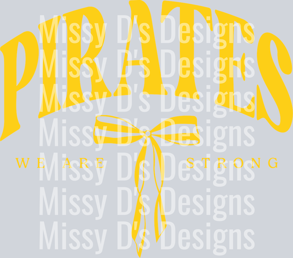 Pirates bow we are strong gold