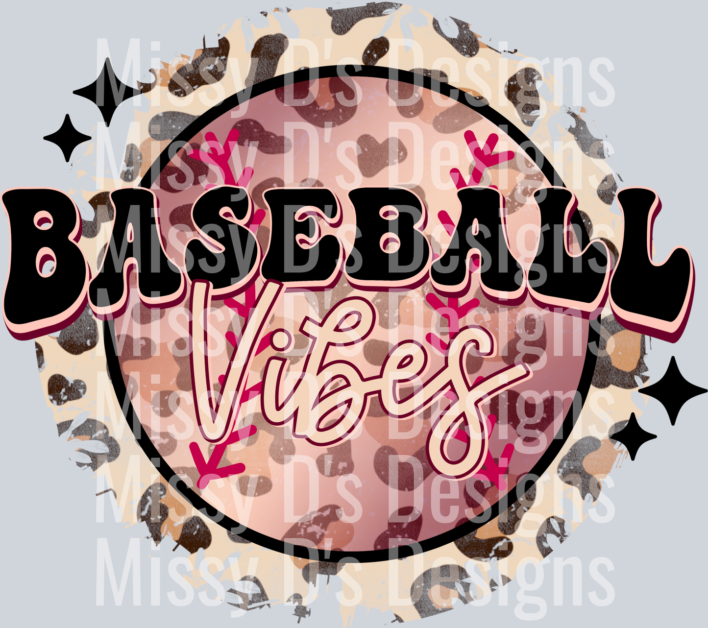 Baseball vibes leopard