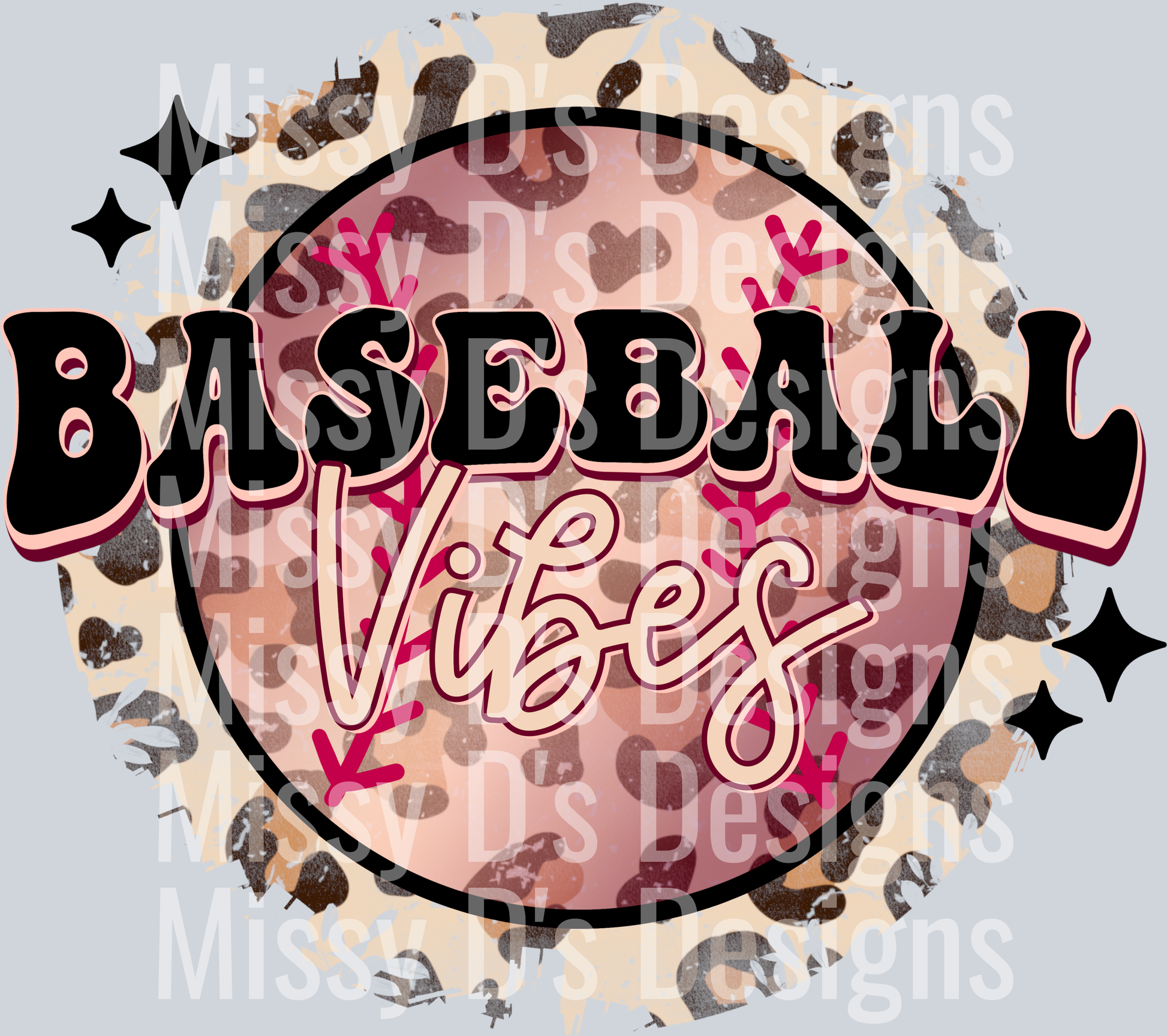 Baseball vibes leopard
