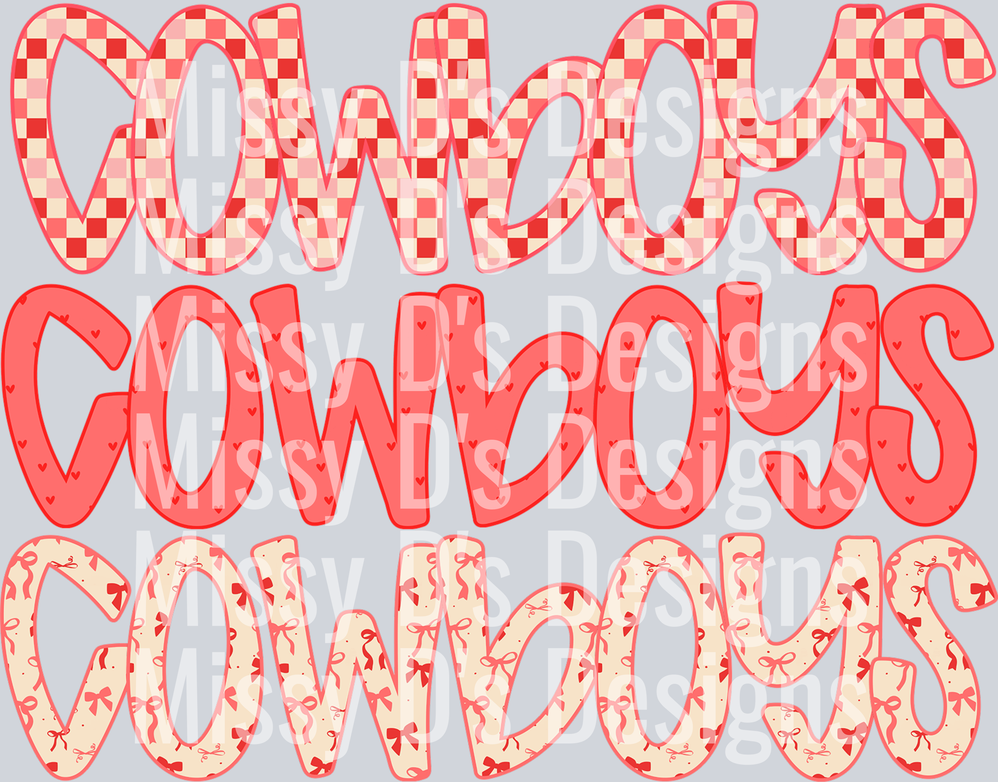 red pink vday Cowboys