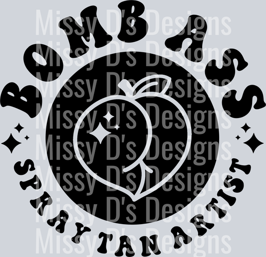 Bomb Ass Spray Tan Artist Pocket Design