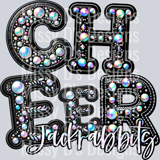 Leather Rhinestone Cheer Jackrabbits