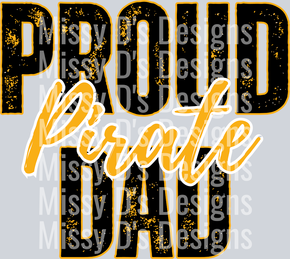 proud pirate dad black