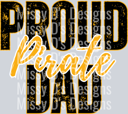 proud pirate dad black
