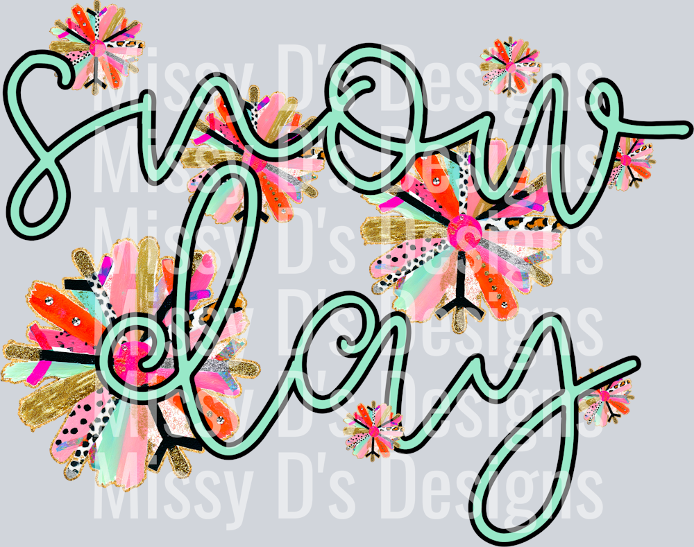 SNOW DAY SNOWFLAKES RETRO