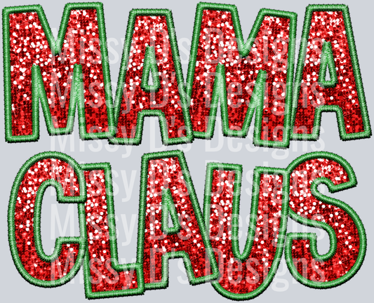 ChristmasSequinMamaClaus