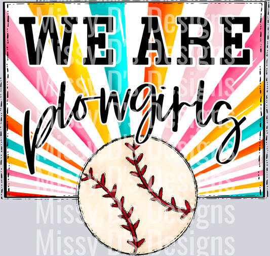sunburst WE ARE plowgirls baseball