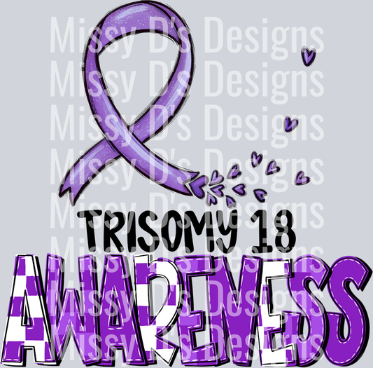 AwarenessTrisomy18 Blk