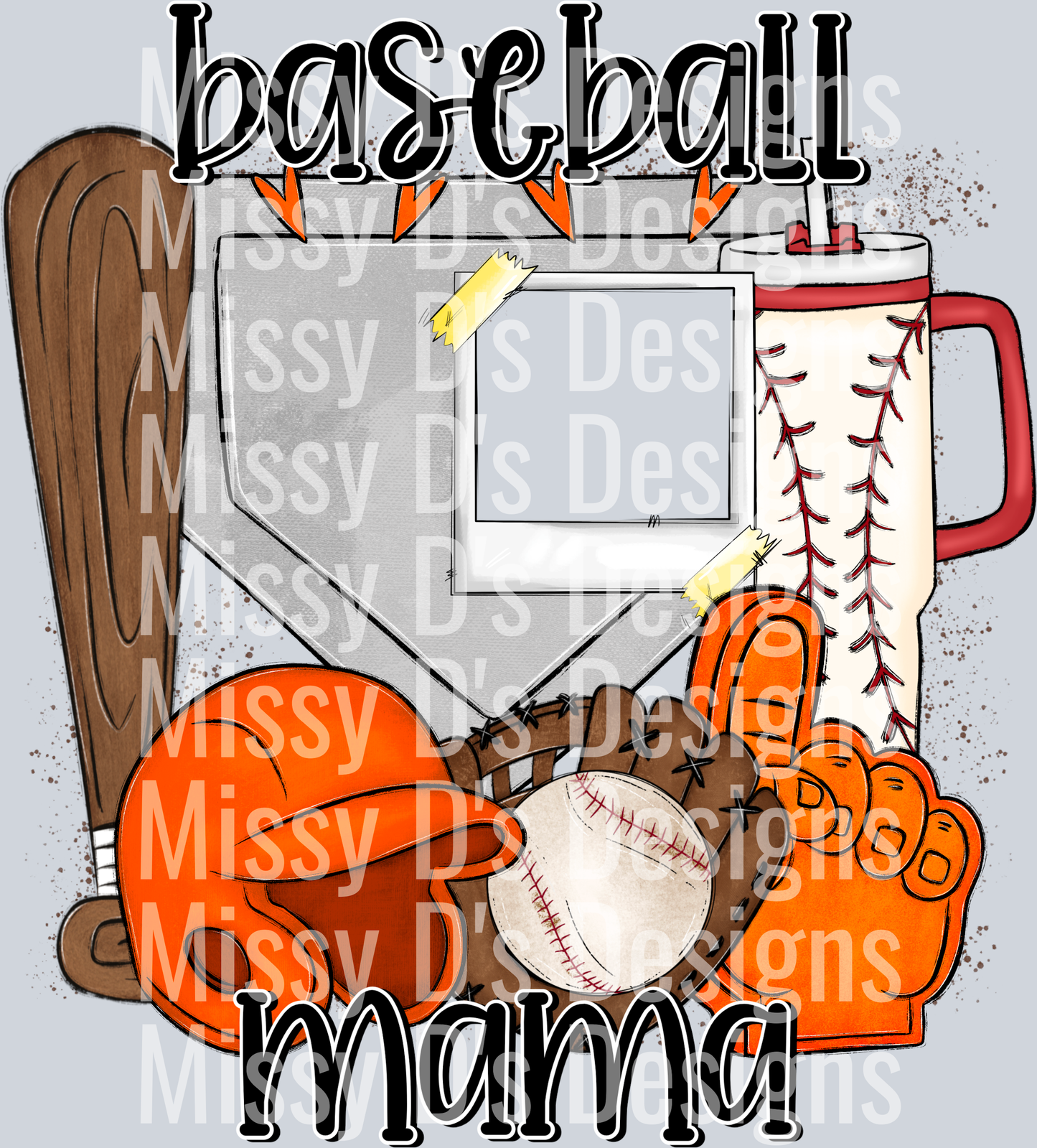 BaseballMamaOrange