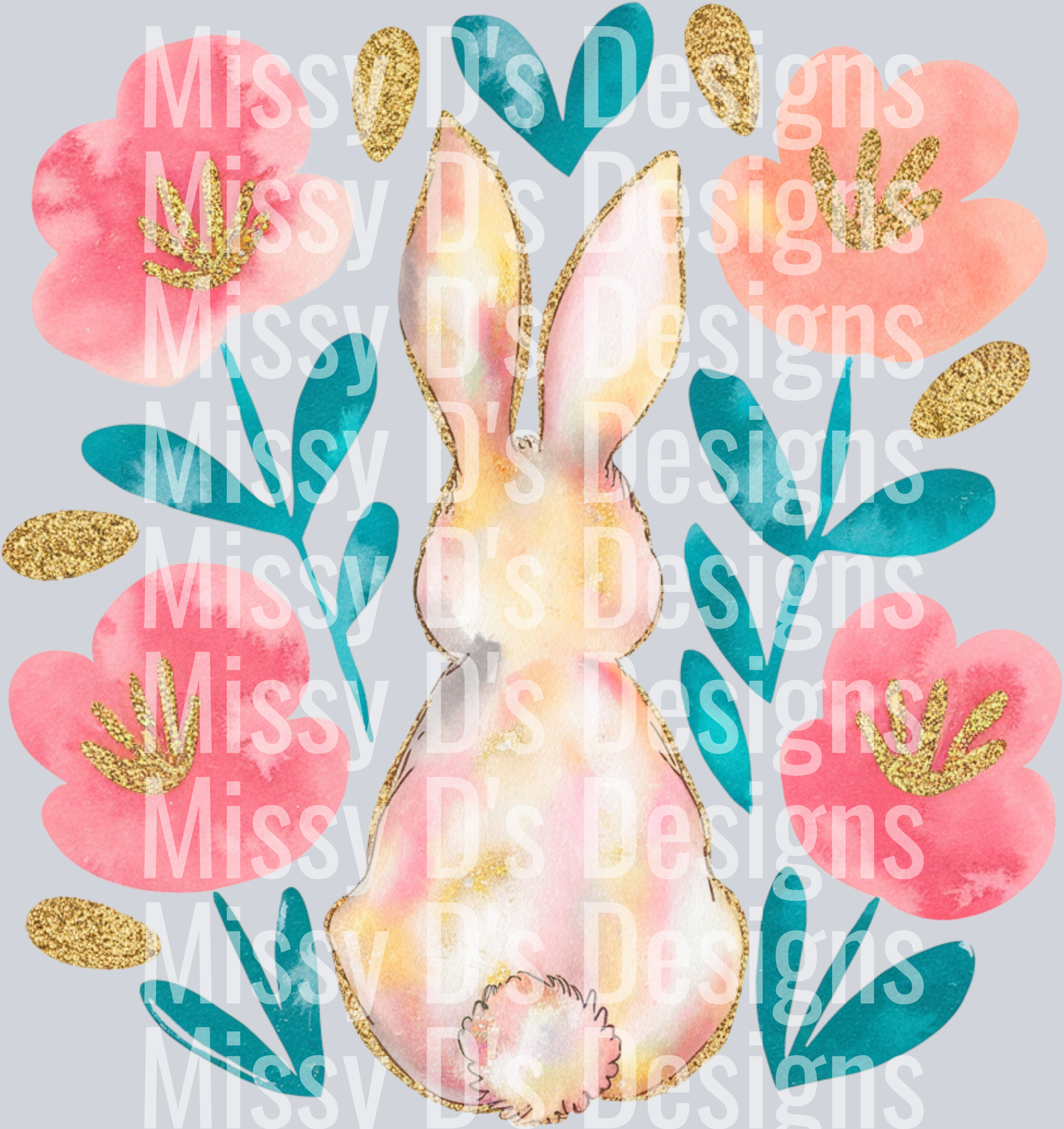 Easter Bunny Floral paint