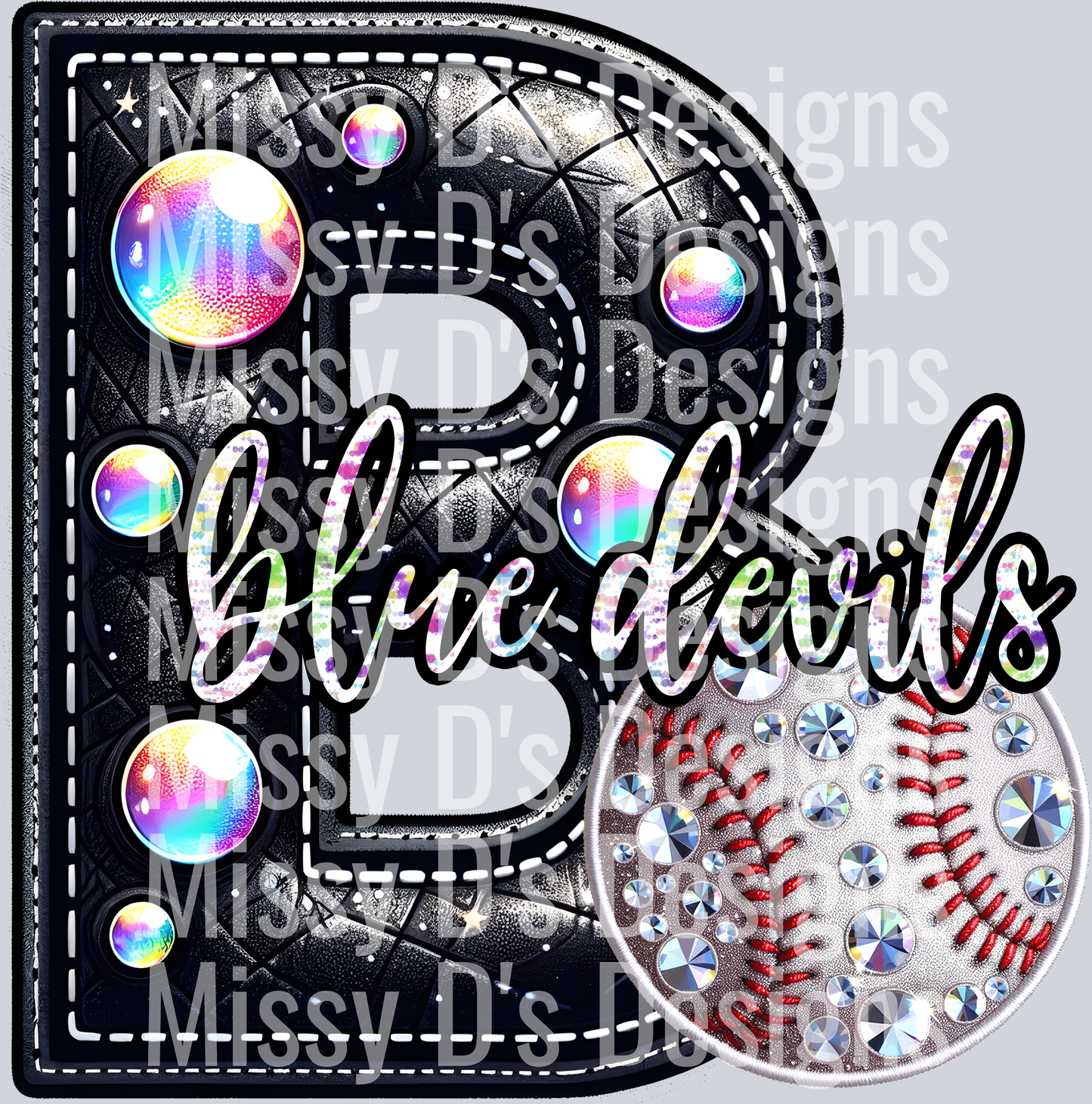 leather baseball blue devils