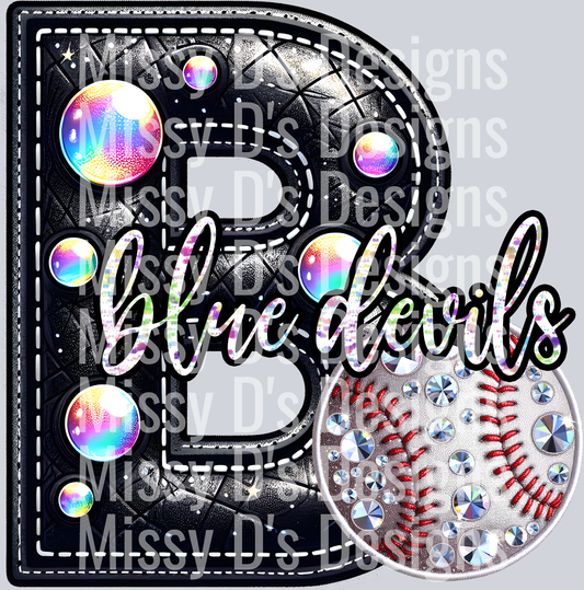 leather baseball blue devils