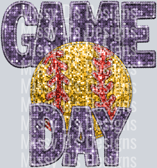 softball game day lt purple