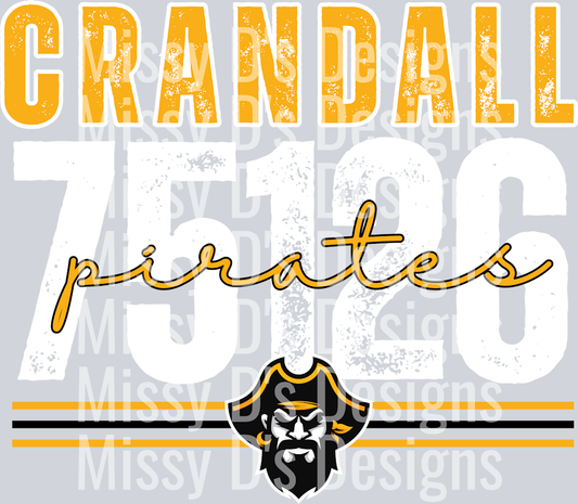 crandall pirates 75126 distressed white outline