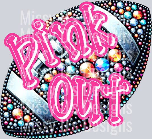 fOOTBALL BLING pink out