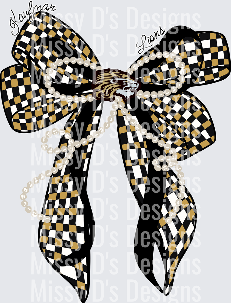 Kaufman Checkered Bow