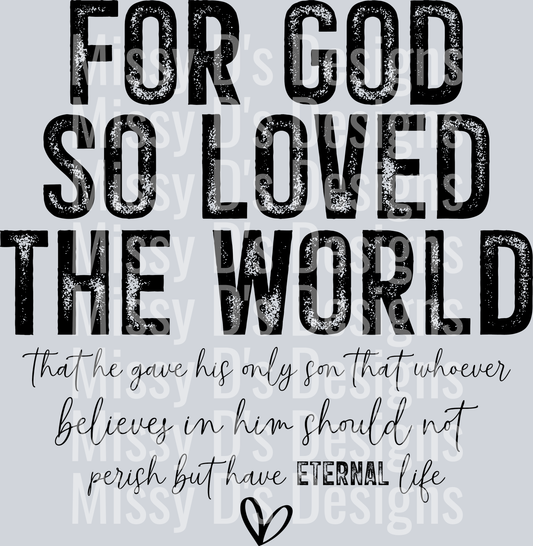 for god so loved the world black